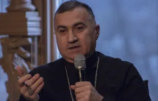 Archbishop Bashar Warda of Erbil, Iraq speaks at Georgetown University on Feb. 15, 2018. Jonah McKeown/CNA
